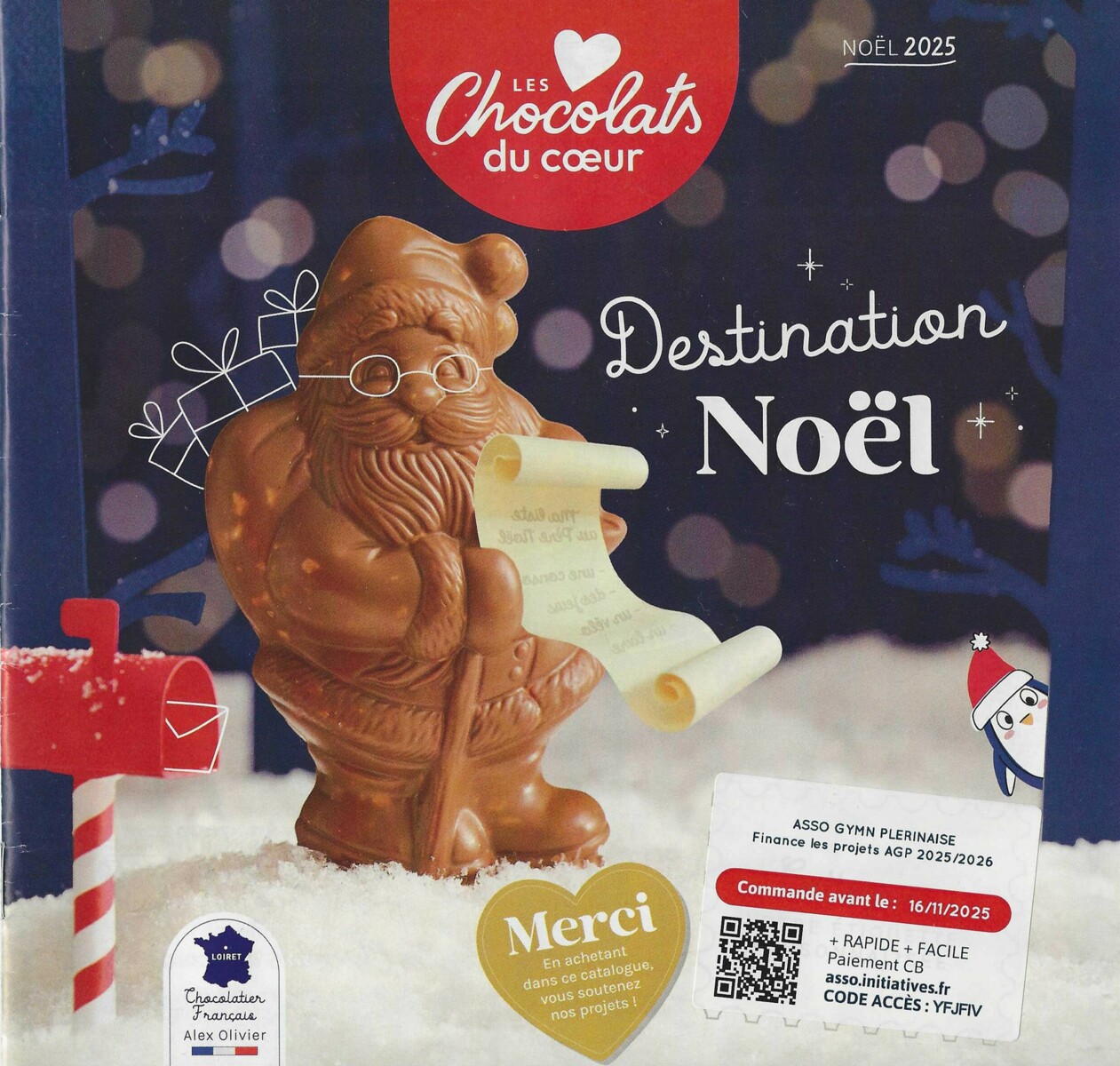 Vente des chocolats de Noël